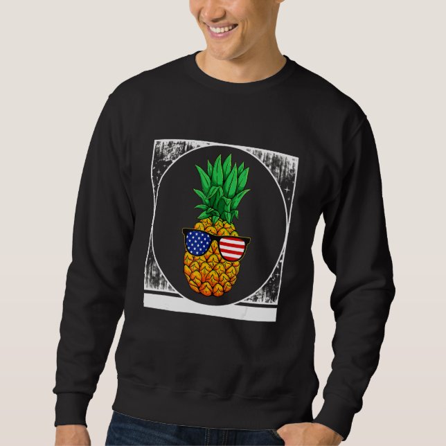 4. Juli Ananas Niedlich Beach Aloha unabhängig Sweatshirt (Vorderseite)