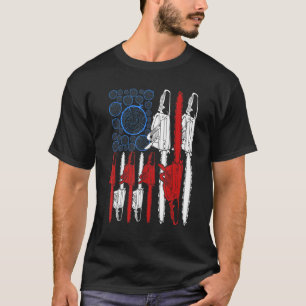 4. Juli Arboris Men Tree Climber Vater Chainsaw T-Shirt