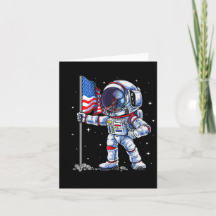 4. Juli Astronaut US-amerikanische Flagge Funny Pa Karte