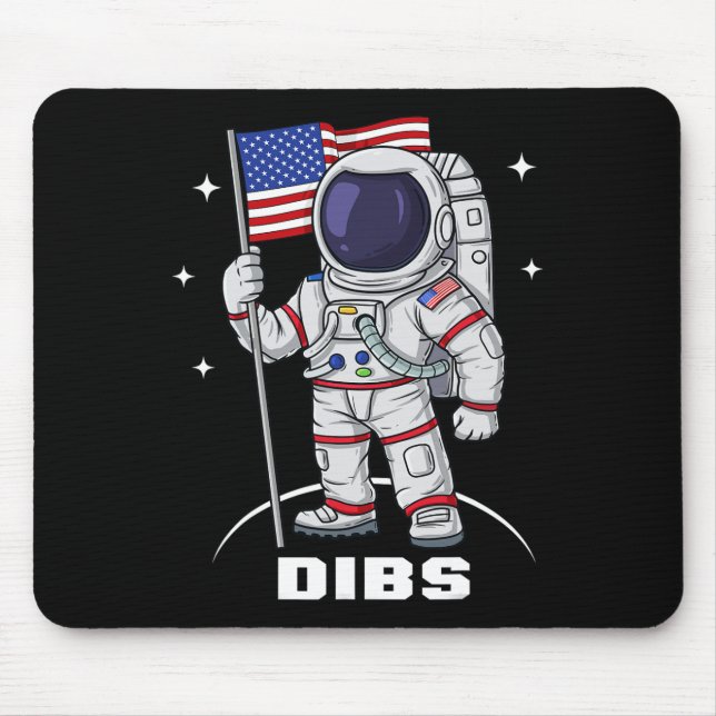 4. Juli Astronaut USA Flag Fan Patrio Mousepad (Vorne)