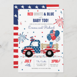 4. Juli Baby Dusche Red White Blue Baby Dusche im Einladung