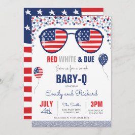 4. Juli Babydusche Baby-Q Babydusche Juli GRILLEN Einladung