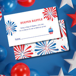 4. Juli Babydusche-Windeln-Raffle Begleitkarte