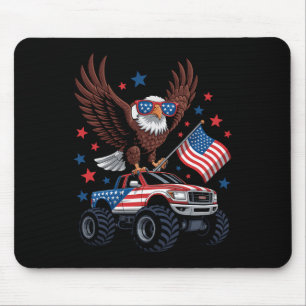 4. Juli Bald Adler auf Monster Truck USA Flagge P Mousepad