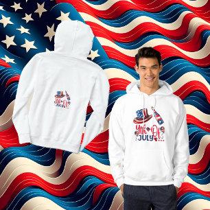 4. Juli Balloons American Flag Patriotic Hat Hoodie
