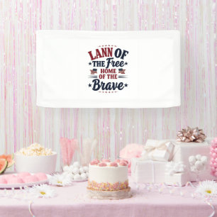 4. Juli Banner Land der freien Zuhause der Brave