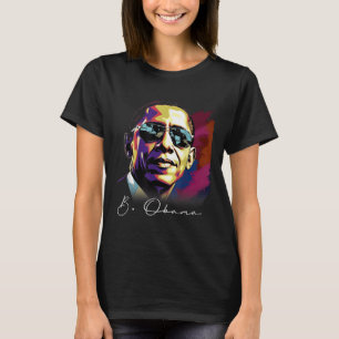 4. Juli Barack Obama Präsident Portrait Patrio T-Shirt