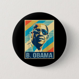4. Juli Barack Obama Präsident Retro Patriotic Button