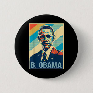 4. Juli Barack Obama Präsident Retro Patriotic Button