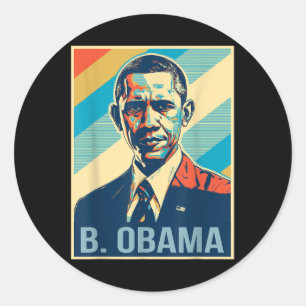 4. Juli Barack Obama Präsident Retro Patriotic Runder Aufkleber