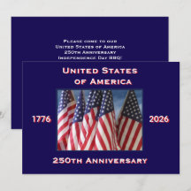 4. Juli Barbecue, 250. Jubiläum der USA, Flaggen