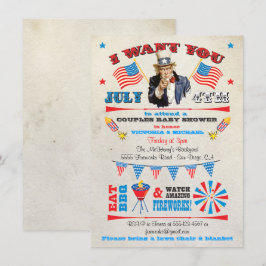 4. Juli Barbecue Grillen Baby Duwer Einladungen