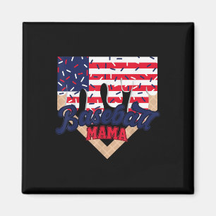 4. Juli Baseball Mama Eis Drip Baseball Mama Magnet