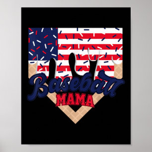 4. Juli Baseball Mama Eis Drip Baseball Mama Poster