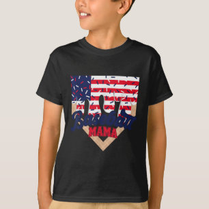 4. Juli Baseball Mama Eis Drip Baseball Mama T-Shirt