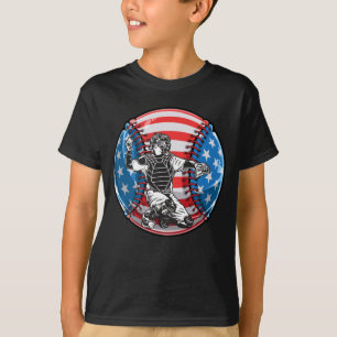 4. Juli Baseball Player USA Softball Catcher T-Shirt