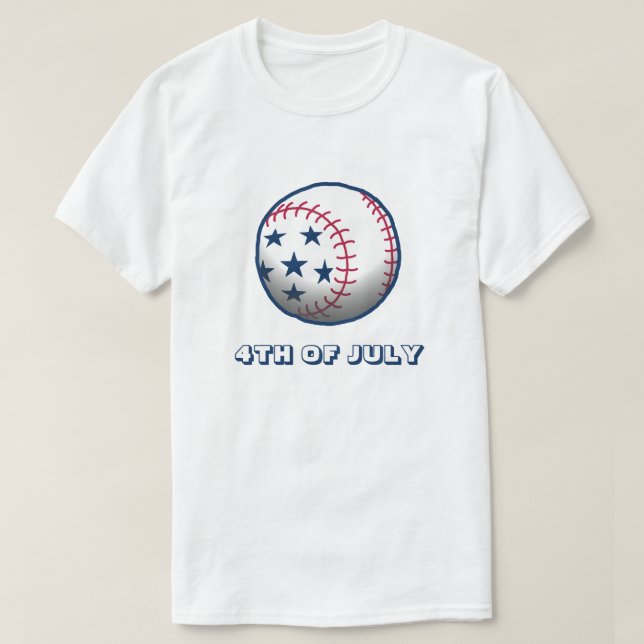 4. Juli Baseball T-Shirt (Design vorne)