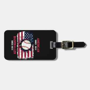 4. Juli Baseball USA Unabhängigkeitstag Geschenk Gepäckanhänger