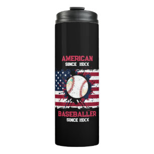 4. Juli Baseball USA Unabhängigkeitstag Geschenk Thermosbecher