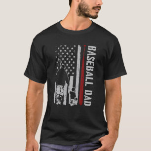 4. Juli Baseball Vater Daddy American Flag Vater's T-Shirt