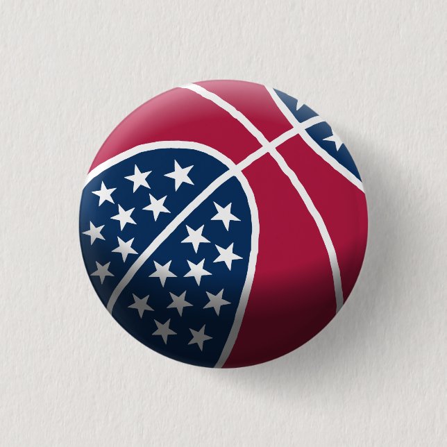 4. Juli Basketball Button (Vorderseite)