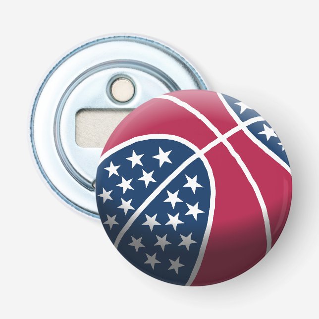 4. Juli Basketball Flaschenöffner (Vorderseite)