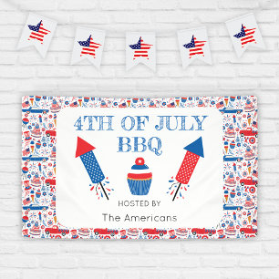 4. Juli BBQ Amerikanisch Banner