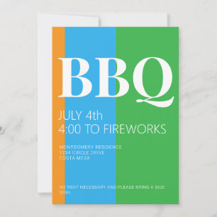 4. Juli BBQ-Party-Einladung Einladung