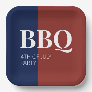 4. Juli BBQ-Party Pappteller