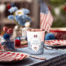 4. Juli BBQ Rot Weiß Blau Streifen Patriotisch
