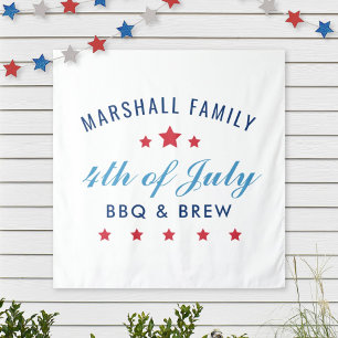 4. Juli BBQ und Brauerei Familienzusammenkunft Wandteppich