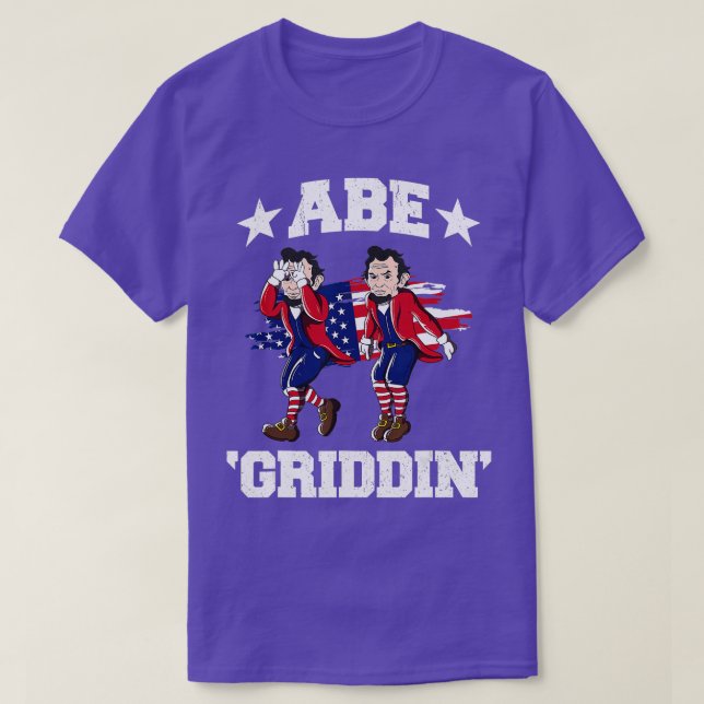 4. Juli Benjamin Franklin Griddy Ben Griddin T-Shirt (Design vorne)
