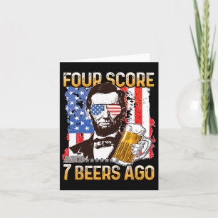 4. Juli Bier Trinken Patriot Vier Score Und 7 Karte