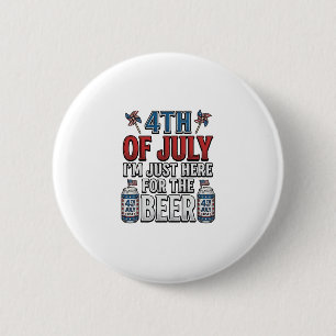 4. Juli Bier Vintage Patriotisches Shirt Design_1 Button