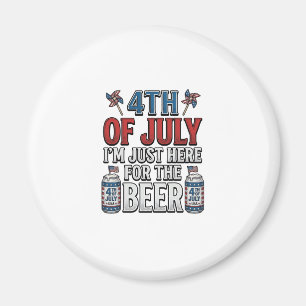 4. Juli Bier Vintage Patriotisches Shirt Design_1 Magnet