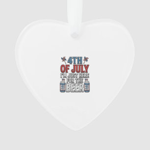 4. Juli Bier Vintage Patriotisches Shirt Design_1 Ornament