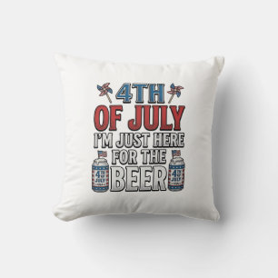 4. Juli Bier Vintage Patriotisches T-Shirt Design_ Kissen