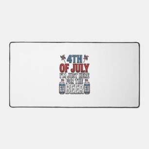 4. Juli Bier Vintage Patriotisches T-Shirt Design_ Schreibtischunterlage