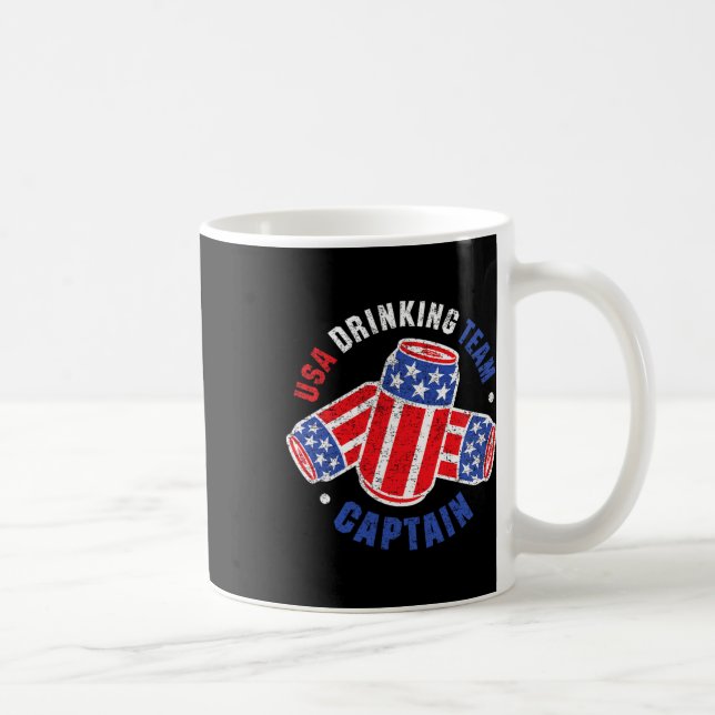 4. Juli Bierdose Flagge USA Trinkteam Tees  Kaffeetasse (Rechts)