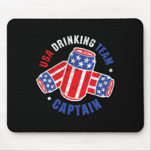 4. Juli Bierdose Flagge Usa Trinkteam Tees Mousepad