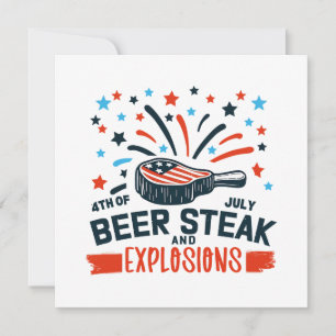 4. Juli Biersteak und Explosionen Karte