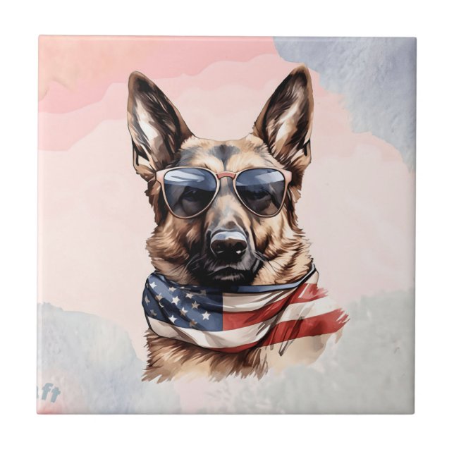 4. Juli Big Dog-70631 Fliese (Vorderseite)