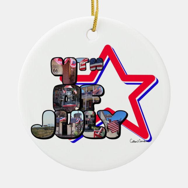 4. Juli Big Letter Star Ornament (Vorne)