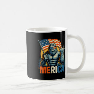 4. Juli Bigfoot Merica Rock American Flag Patr Kaffeetasse