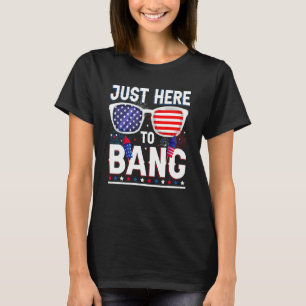 4. Juli bin ich nur hier, um die US-Flagge Sunglas T-Shirt