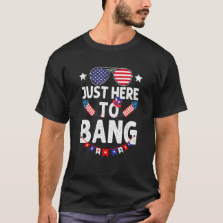 4. Juli bin ich nur hier, um Feuerwerk zu schlagen T-Shirt
