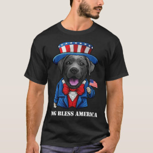 4. Juli Black Lab Hund aktiv T-Shirt