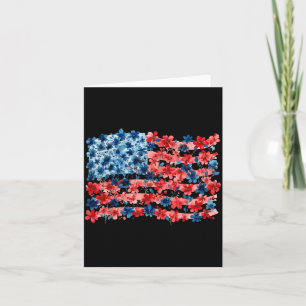 4. Juli Blumenstrauß 4. Juli Amerikanischer Flagge Karte