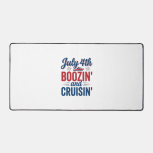 4. Juli Boozin And Cruisin Vintage Boot-Shirt_1 Schreibtischunterlage