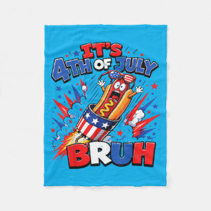 4. Juli Bro Jungs N 4. Juli Hot Dog Kleinkind Lust Fleecedecke
